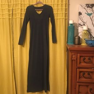 Size small Chaser brand maxi dress blue/green